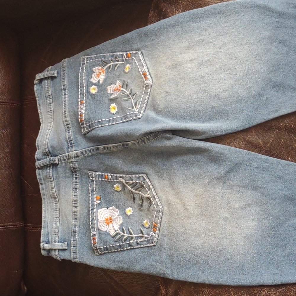 Floral jeans